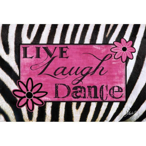 Live, Laugh, Dance Gold Ornate Wood Framed Art Print with Double Matting by Rae, Marla