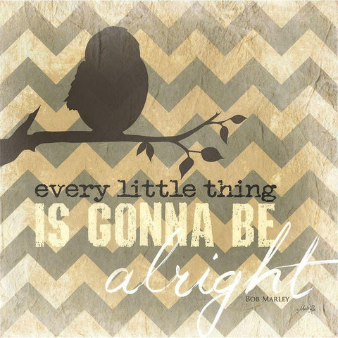 Gonna Be Alright White Modern Wood Framed Art Print by Rae, Marla