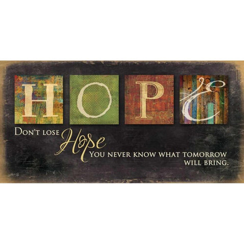 Dont Lose Hope White Modern Wood Framed Art Print by Rae, Marla