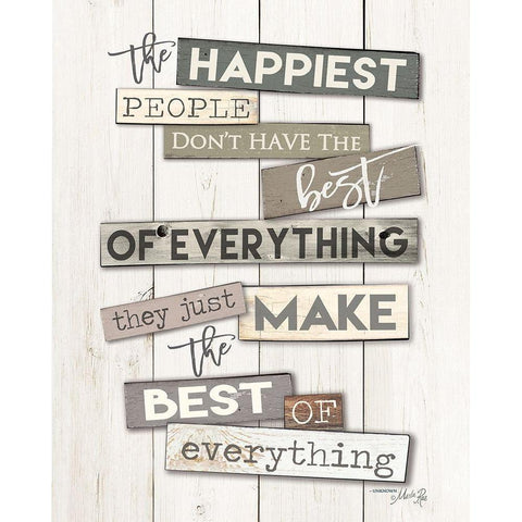 Best of Everything White Modern Wood Framed Art Print by Rae, Marla