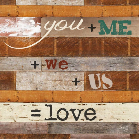 You + Me Black Modern Wood Framed Art Print with Double Matting by Rae, Marla