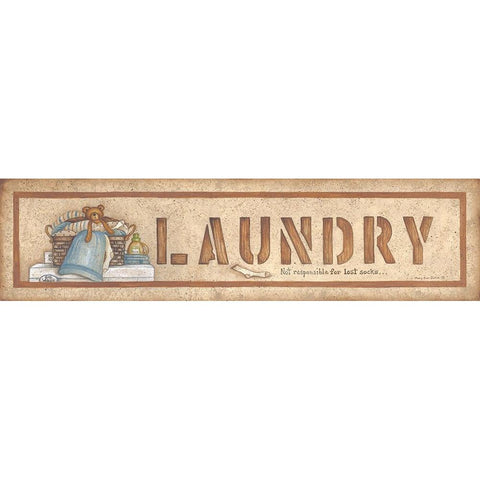 Laundry White Modern Wood Framed Art Print by June, Mary Ann