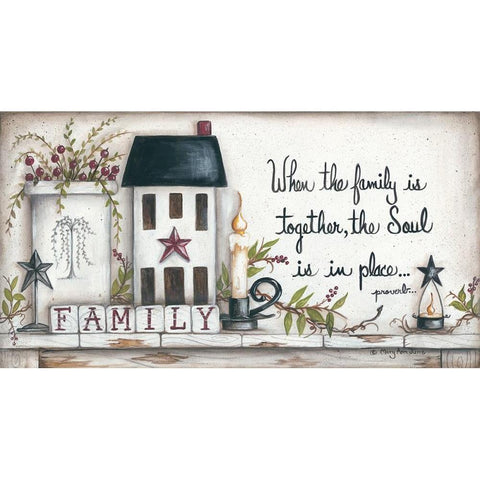 Familyâ€¦ White Modern Wood Framed Art Print by June, Mary Ann