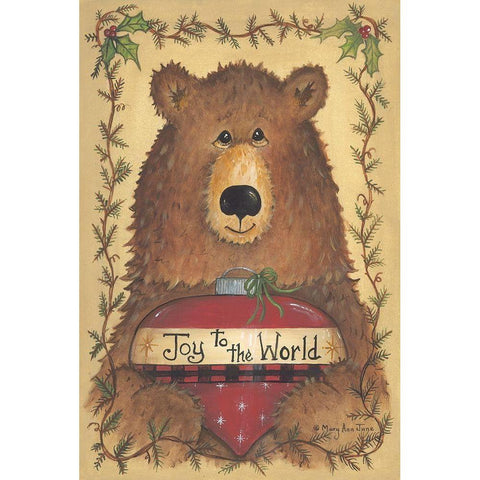 Joy to the Worldâ€¦ Gold Ornate Wood Framed Art Print with Double Matting by June, Mary Ann