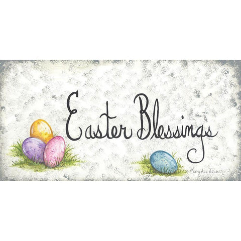 Easter Blessings White Modern Wood Framed Art Print by June, Mary Ann