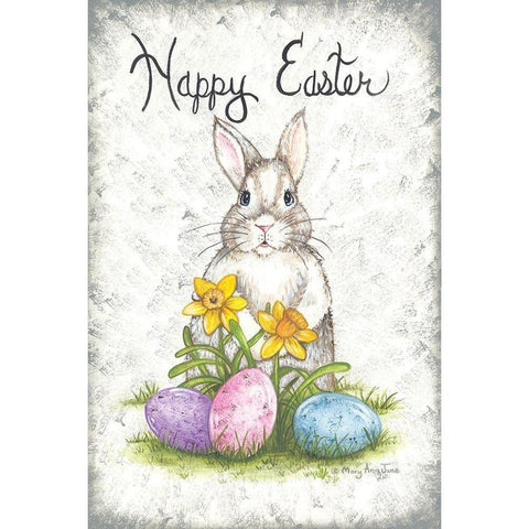 Easter Bunny White Modern Wood Framed Art Print by June, Mary Ann