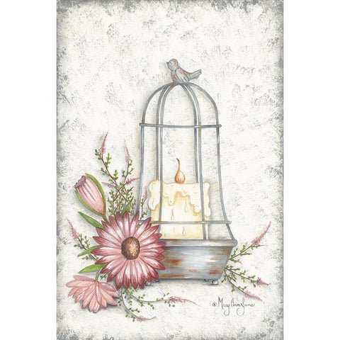 Pretty Cloche White Modern Wood Framed Art Print by June, Mary Ann