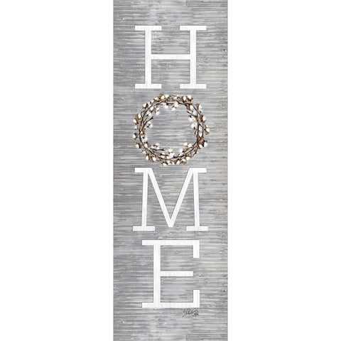 Home White Modern Wood Framed Art Print by Rae, Marla