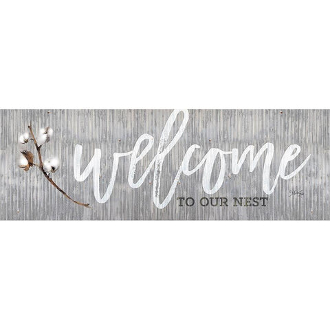 Welcome to Our Nest White Modern Wood Framed Art Print by Rae, Marla