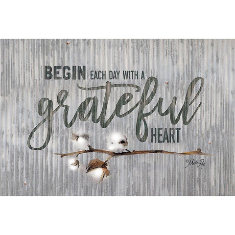 Grateful Heart Black Modern Wood Framed Art Print with Double Matting by Rae, Marla