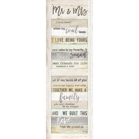 Mr. and Mrs. White Modern Wood Framed Art Print by Rae, Marla