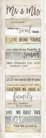 Mr. and Mrs. White Modern Wood Framed Art Print with Double Matting by Rae, Marla