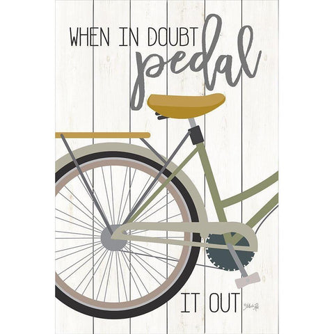 When in Doubt Pedal Gold Ornate Wood Framed Art Print with Double Matting by Rae, Marla