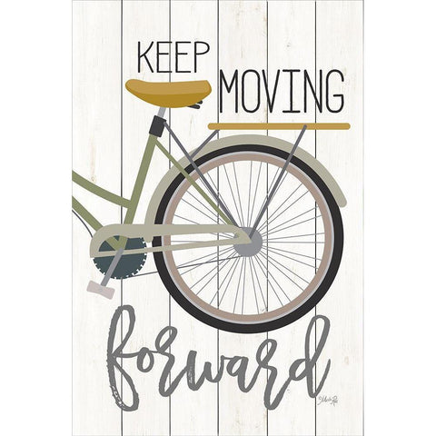 Keep Moving Forward Black Modern Wood Framed Art Print with Double Matting by Rae, Marla