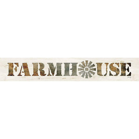 Farmhouse     White Modern Wood Framed Art Print by Rae, Marla