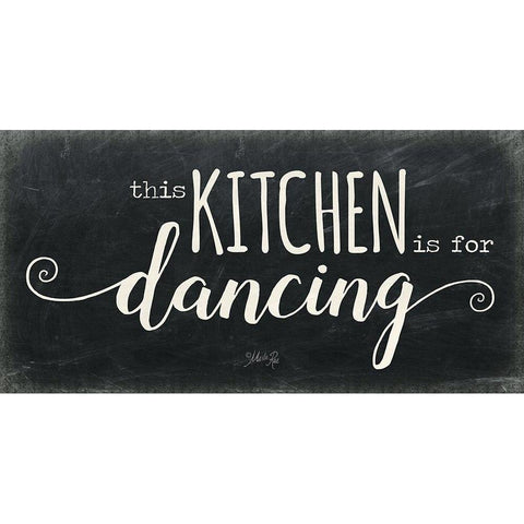 The Kitchen is for Dancing Gold Ornate Wood Framed Art Print with Double Matting by Rae, Marla