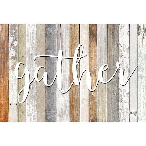 Gather           Black Modern Wood Framed Art Print with Double Matting by Rae, Marla