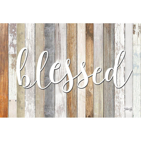 Blessed Black Modern Wood Framed Art Print with Double Matting by Rae, Marla