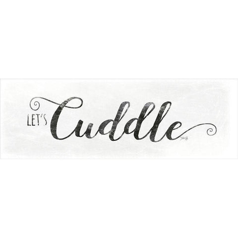 Lets Cuddle Black Modern Wood Framed Art Print with Double Matting by Rae, Marla