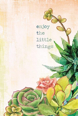 Enjoy the Little Things White Modern Wood Framed Art Print with Double Matting by Rae, Marla