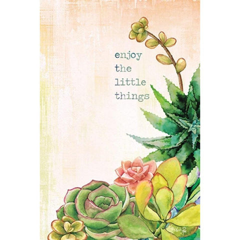 Enjoy the Little Things White Modern Wood Framed Art Print by Rae, Marla