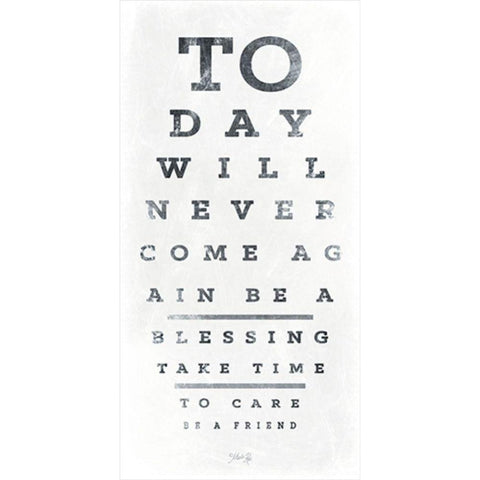 Eye Chart I Gold Ornate Wood Framed Art Print with Double Matting by Rae, Marla