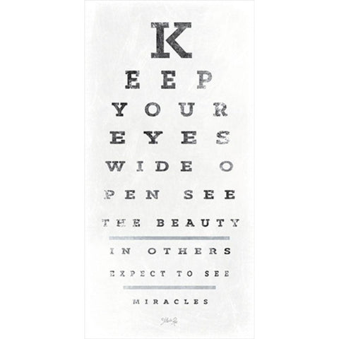 Eye Chart II Gold Ornate Wood Framed Art Print with Double Matting by Rae, Marla