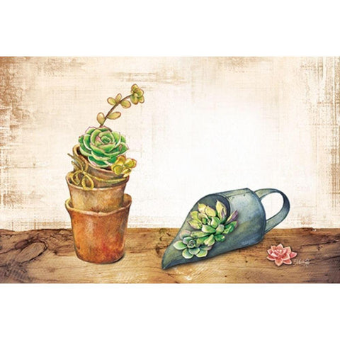 Vintage Planting Scoop White Modern Wood Framed Art Print by Rae, Marla