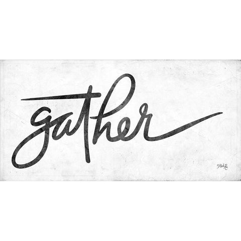 Gather Black Modern Wood Framed Art Print with Double Matting by Rae, Marla