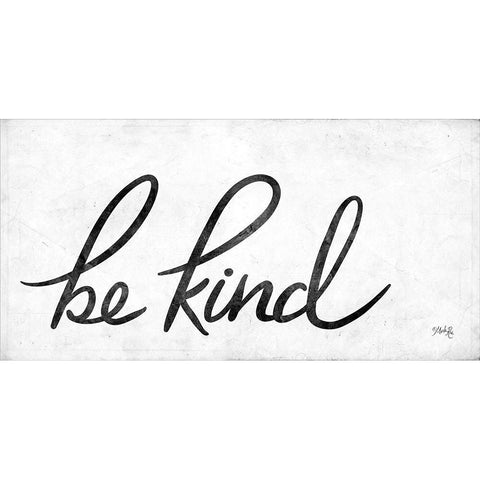 Be Kind White Modern Wood Framed Art Print by Rae, Marla