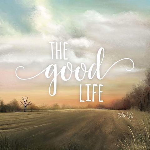 The Good Life Gold Ornate Wood Framed Art Print with Double Matting by Rae, Marla