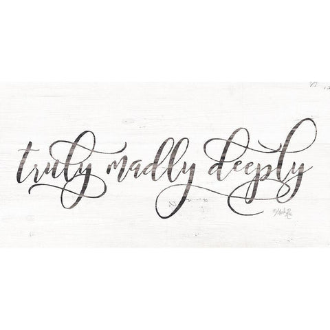 Truly Madly Deeply White Modern Wood Framed Art Print by Rae, Marla