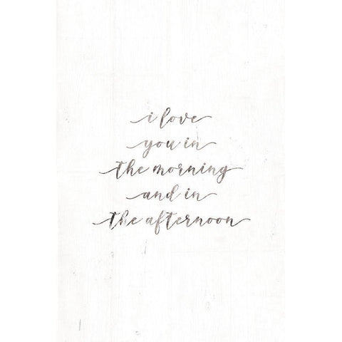 I Love You in the Morning Black Modern Wood Framed Art Print with Double Matting by Rae, Marla