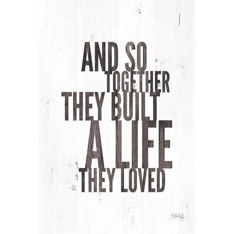 A Life They Loved Black Modern Wood Framed Art Print with Double Matting by Rae, Marla