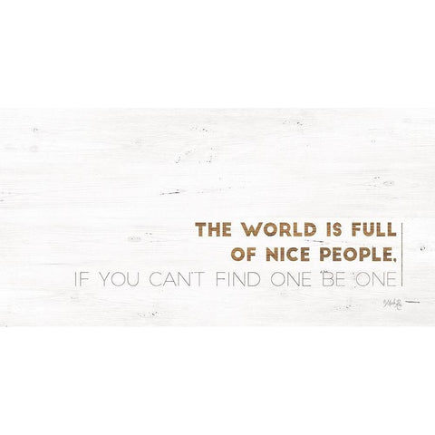 Nice People White Modern Wood Framed Art Print by Rae, Marla