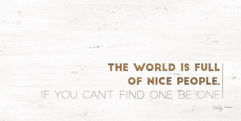 Nice People White Modern Wood Framed Art Print with Double Matting by Rae, Marla