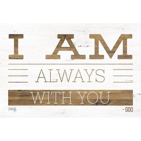 I Am Always With You Black Modern Wood Framed Art Print with Double Matting by Rae, Marla