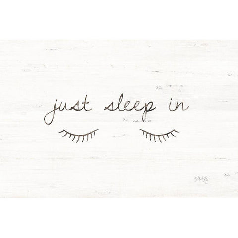 Just Sleep In Black Modern Wood Framed Art Print with Double Matting by Rae, Marla