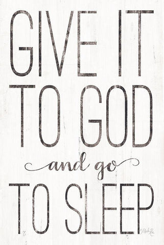 Give it to God Black Ornate Wood Framed Art Print with Double Matting by Rae, Marla