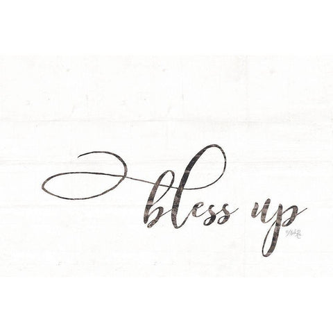 Bless Up Gold Ornate Wood Framed Art Print with Double Matting by Rae, Marla