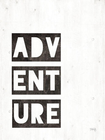 Adventure Black Ornate Wood Framed Art Print with Double Matting by Rae, Marla