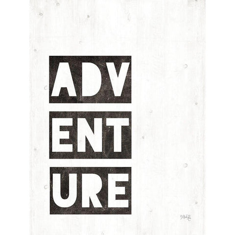 Adventure Black Modern Wood Framed Art Print with Double Matting by Rae, Marla