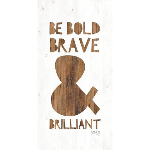 Be Bold Gold Ornate Wood Framed Art Print with Double Matting by Rae, Marla