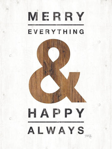 Happy Always Black Ornate Wood Framed Art Print with Double Matting by Rae, Marla