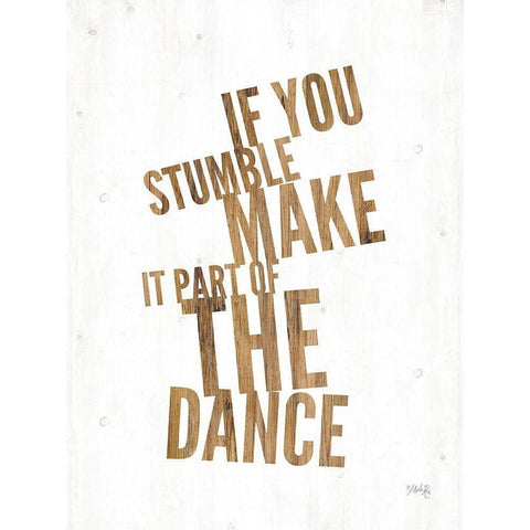 If You Stumble Black Modern Wood Framed Art Print by Rae, Marla