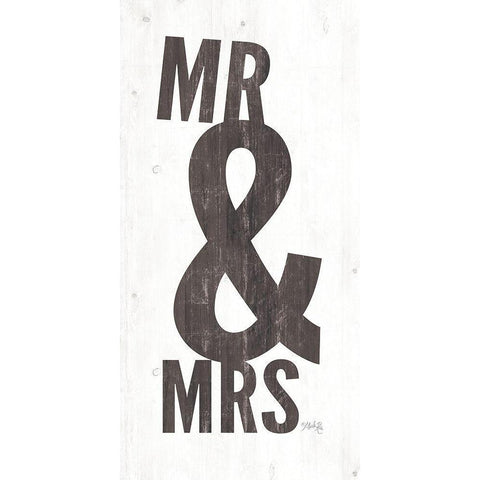 Mr and Mrs I Black Modern Wood Framed Art Print with Double Matting by Rae, Marla