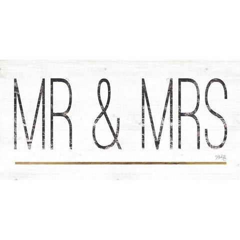 Mr and Mrs II White Modern Wood Framed Art Print by Rae, Maria