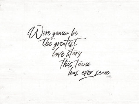 Greatest Love Story White Modern Wood Framed Art Print with Double Matting by Rae, Maria