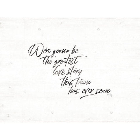 Greatest Love Story Black Modern Wood Framed Art Print by Rae, Maria