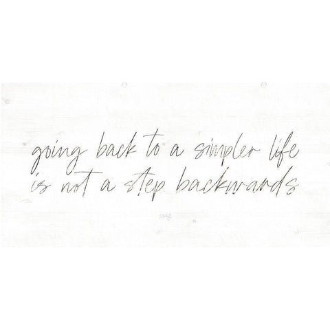 Going Back to a Simpler Life Black Modern Wood Framed Art Print with Double Matting by Rae, Maria